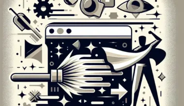"Step-by-step illustration of clearing browser cookies and cache to enhance web speed, showcasing a computer screen and browser settings."