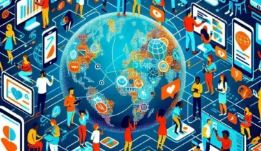 "WebRTC Communication Platforms: A visual representation showcasing seamless real-time digital communication between users on various devices, highlighting innovative technologies and user interactions."