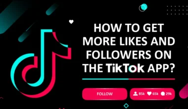 Graphic displaying TikTok logo with text about increasing likes and followers on the app.