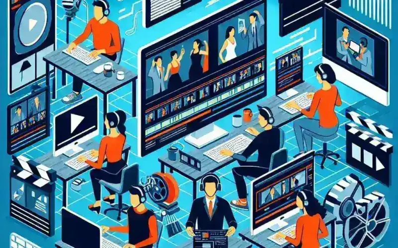 "Step-by-step guide to editing vertical videos on desktop for content creators, showcasing editing software interface and tools."