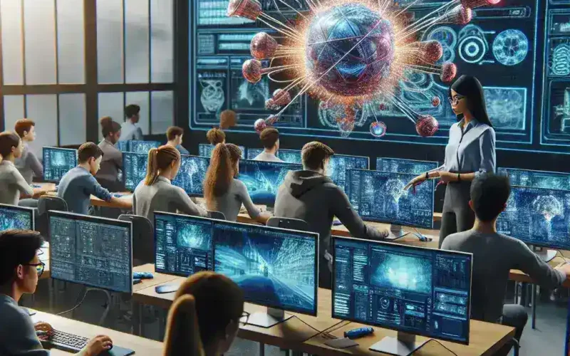 "Students engaging in hands-on Unreal Engine training at a high school program hosted by Epic Games, enhancing their skills in game development and 3D design."