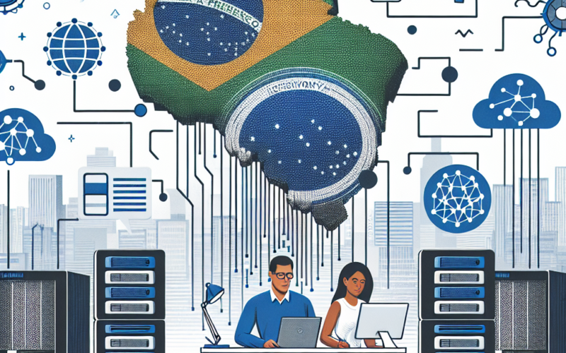 Alt text: "Empreendedor brasileiro analisando dados em um laptop, ilustrando como implementar machine learning em pequenas empresas, conforme descrito no guia prático."