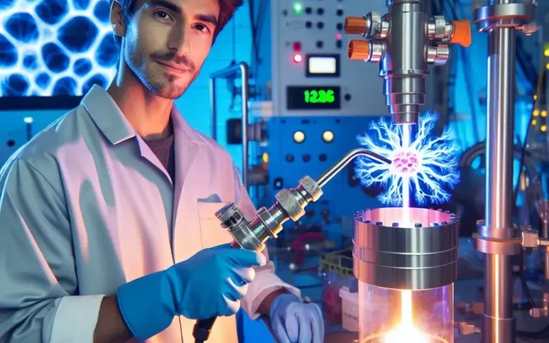 "Hydrogen plasma torch technology innovative waste treatment process illustrated with equipment images, highlighting its potential implications and advancements in waste management as discussed in the U.S. implications of international research."